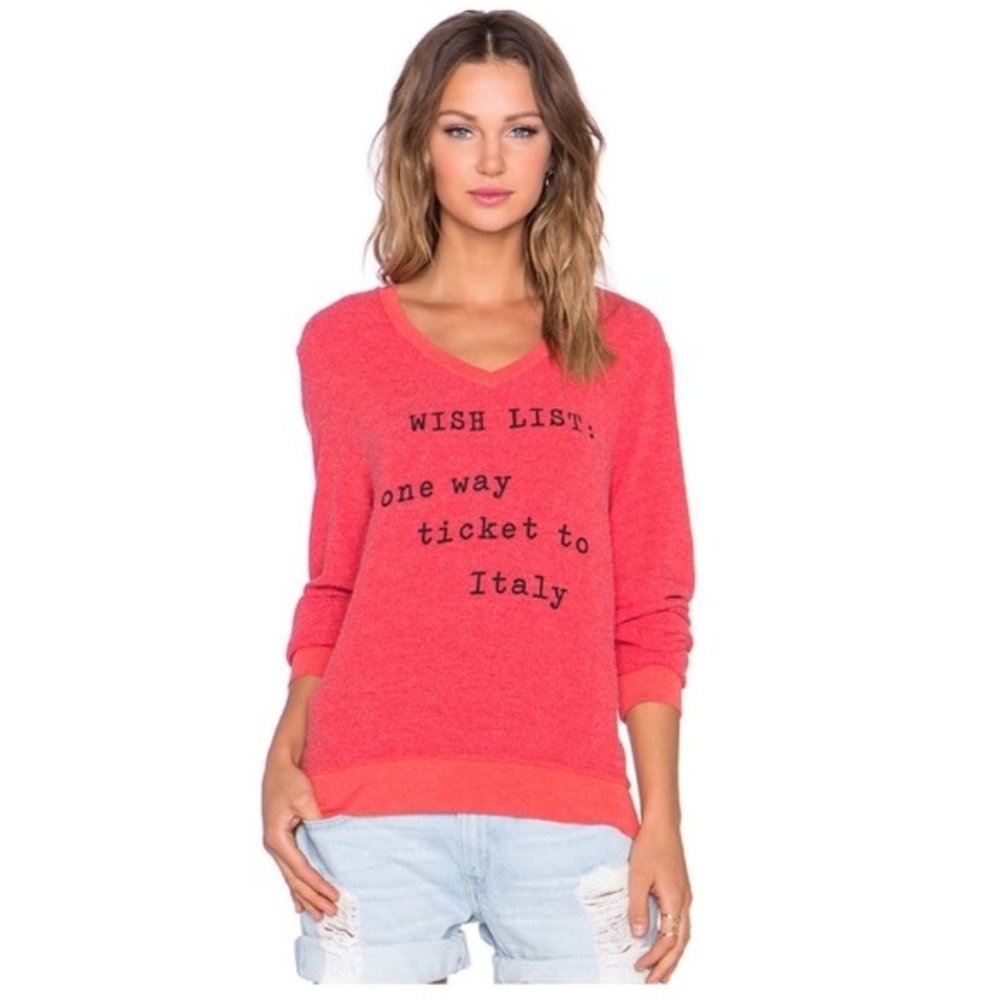 Wildfox Wishlist One Way Ticket Italy Sweatshirt 